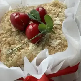 Слоеный пирог с курицей