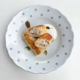 Блинчики с курицей, грибами и сыром, 6 шт. (готовый продукт)