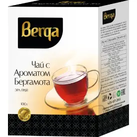 Чай «Берга» черный, эрл грей, 100 г