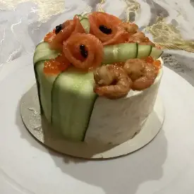 Шпинатный торт с форелью