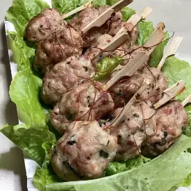 Люля из куриного бедра с беконом