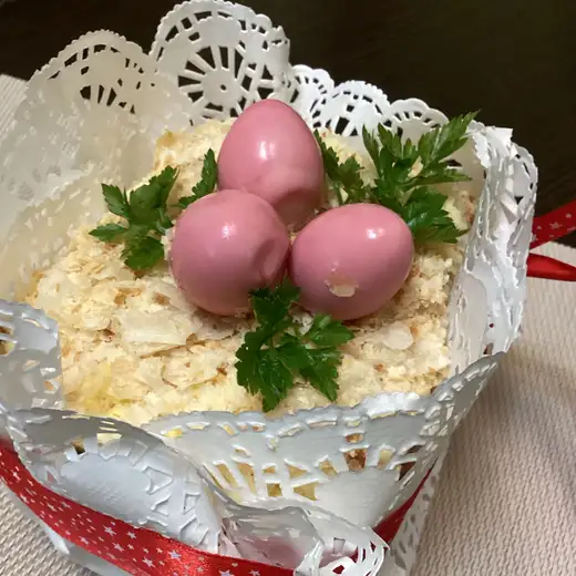 Слоеный пирог с курицей и грибами