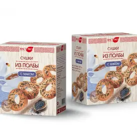 Сушки из полбы с маком, 200 гр
