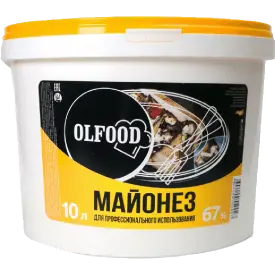 Майонез 67% 10 л «Olfood»