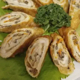 Блинчики с курицей и грибами