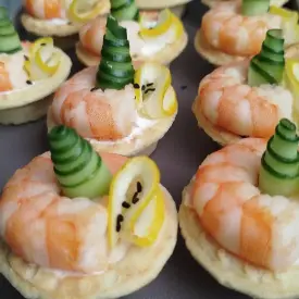 Тарталетки с креветкой