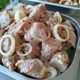 Шашлык из свинины в майонезе