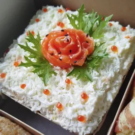 Торт закусочный с форелью