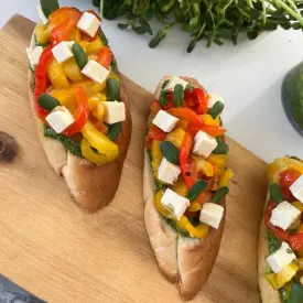 Брускетта с печёным перцем