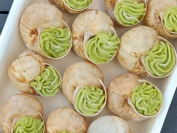 Набор 18 улиток в раковинах под соусом "Базилик"