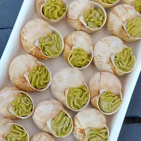 Набор 18 улиток в раковинах под соусом "Укроп"