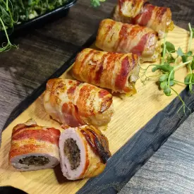 Рулетики из свинины с грибами, 6 шт.