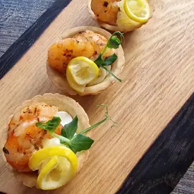 Тарталетки с креветками, 10 шт.