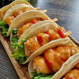 Куриные шашлычки в тортилье, 15 шт.