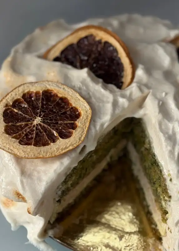 Торт «Шпинат-лимон» (веган)