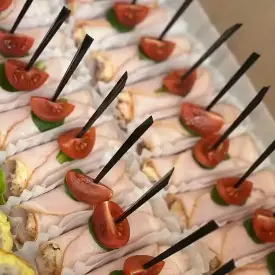 Рулетики из ветчины