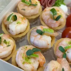 Мини-тарталетка с креветкой/форелью