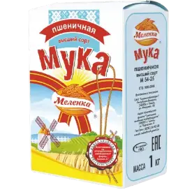 Мука пшеничная «Меленка» высший сорт М54-25, 1 кг