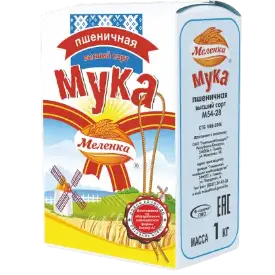 Мука пшеничная «Меленка» высший сорт, M54-28, 1 кг