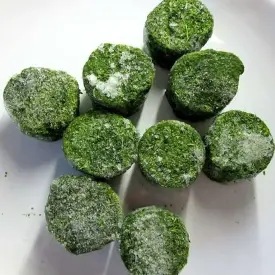 Шпинат измельчённый (в шайбах) быстрозамороженный