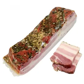 Грудинка по домашнему рецепту с чесноком и травами, к/в