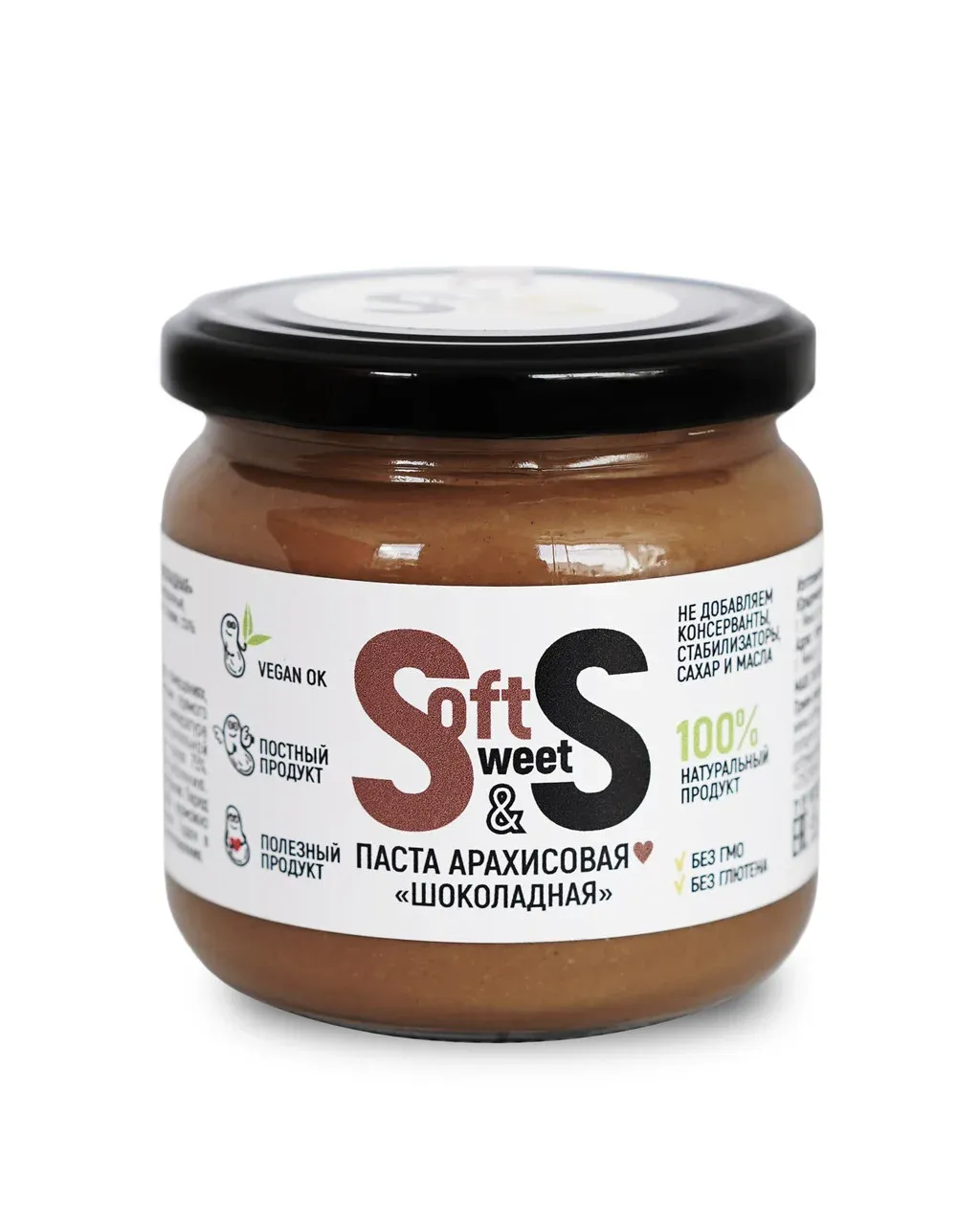 Паста арахисовая Soft&Sweet "Шоколадная" 350гр. фото 1