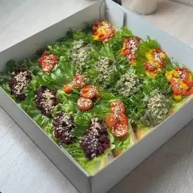 Брускетты с печеными овощами ПП