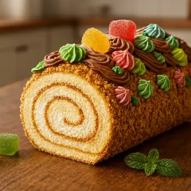 Бисквитный рулет "Сказка"