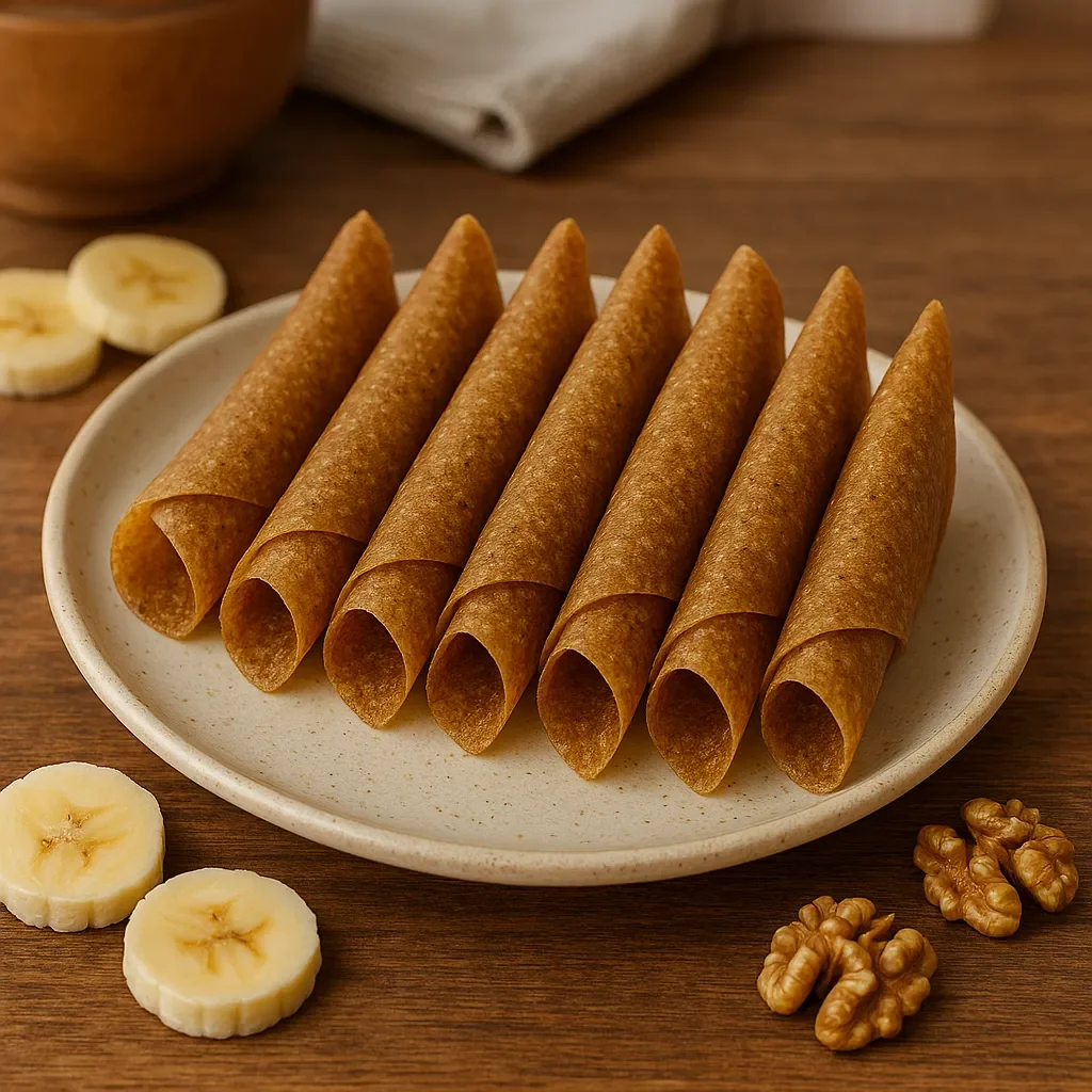 Пастила фруктовая банан - грецкий орех, 300 гр. фото 1