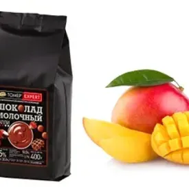 Молочный шоколад 35% Tomer Expert с манго, 400 гр.