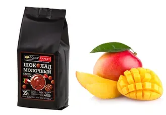 Молочный шоколад 35% Tomer Expert с манго, 400 гр.