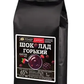 Горький шоколад 65% Tomer Expert, 1 кг.