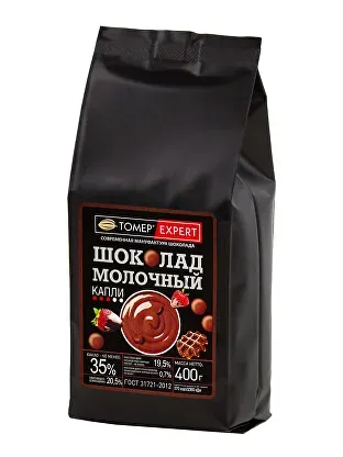 Молочный шоколад 35% Tomer Expert, 400 гр.