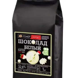 Шоколад Томер Белый 32,8% без сахара, 1 кг.