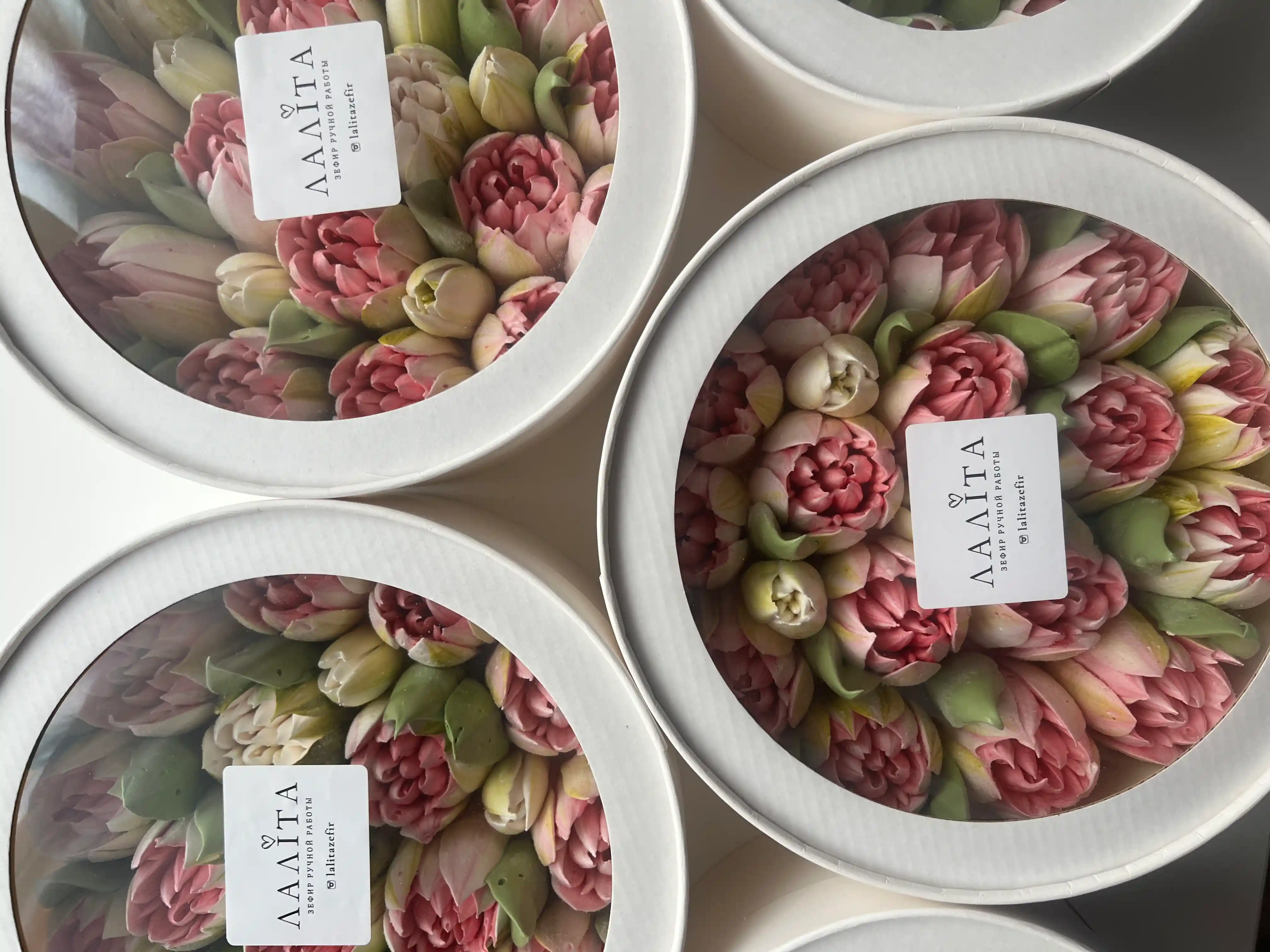 Тюльпаны из зефира 20 см фото 5