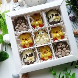Пасхальный набор фигурок из шоколада