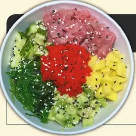 Поке с тунцом ии форелью