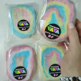 Сладкая вата в виде ролла