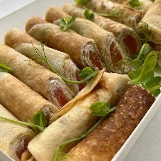 Блинчики с сёмгой фото 2