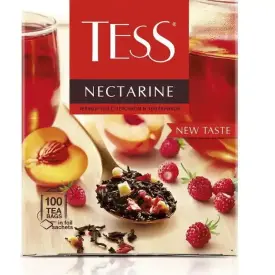 Чай TESS «Nectarine» черный с персиком и земляникой, 100 пакетиков