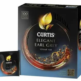 Чай Curtis «Elegant Earl Grey» черный с бергамотом и цедрой цитрусовых, 100 пакетиков