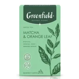 Чай Greenfield Natural Tisane «Matcha & Orange Leaf» зеленый, 20 пирамидок
