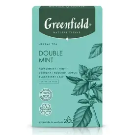 Чай Greenfield Natural Tisane «Double Mint» травяной, 20 пирамидок по 1,8 г