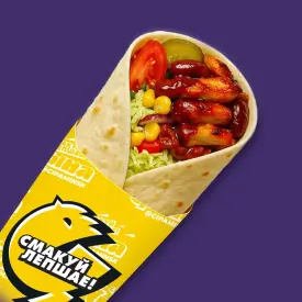 Шаурма с овощным рагу в соусе BBQ