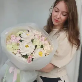 Зефирный букет, 30 см