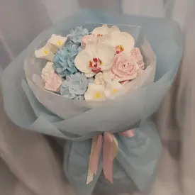 Зефирный букет, 20 см