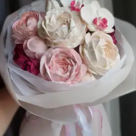 Зефирный букет, 20 см