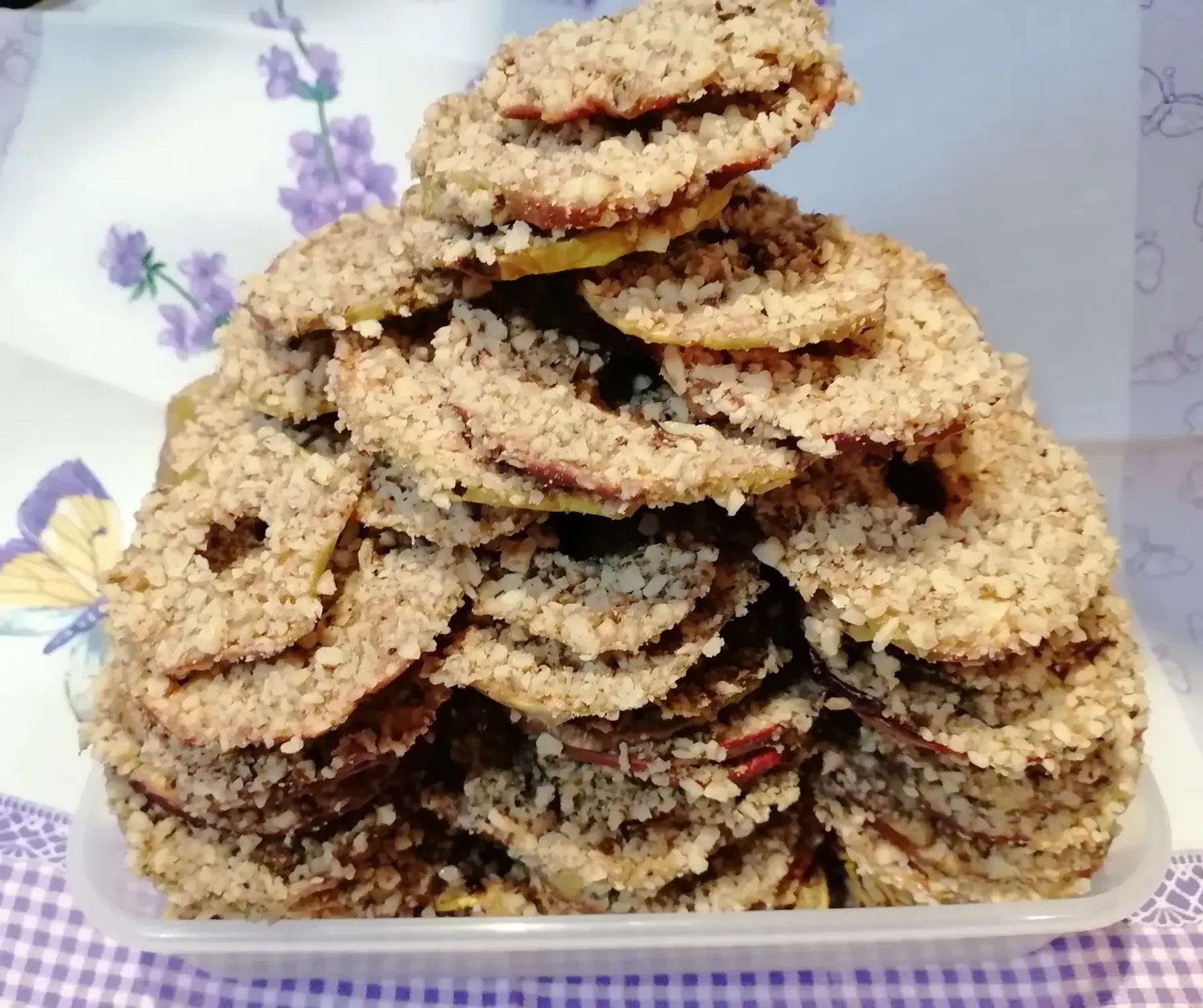 Яблочные колечки с начинкой фото 5