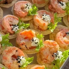 Тарталетки с креветкой