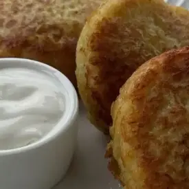 Картофельные оладьи с мясом